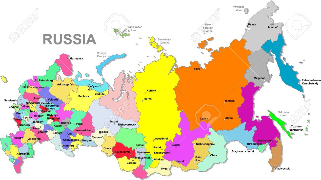 ruska federacija karta Ruska Federacija   karta Ruske Federacije (Istočna Europa   Europa) ruska federacija karta